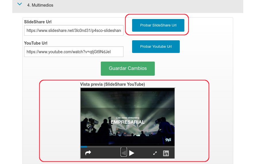 Vista previa de la presentación de SlideShare al crear un portafolio de servicios