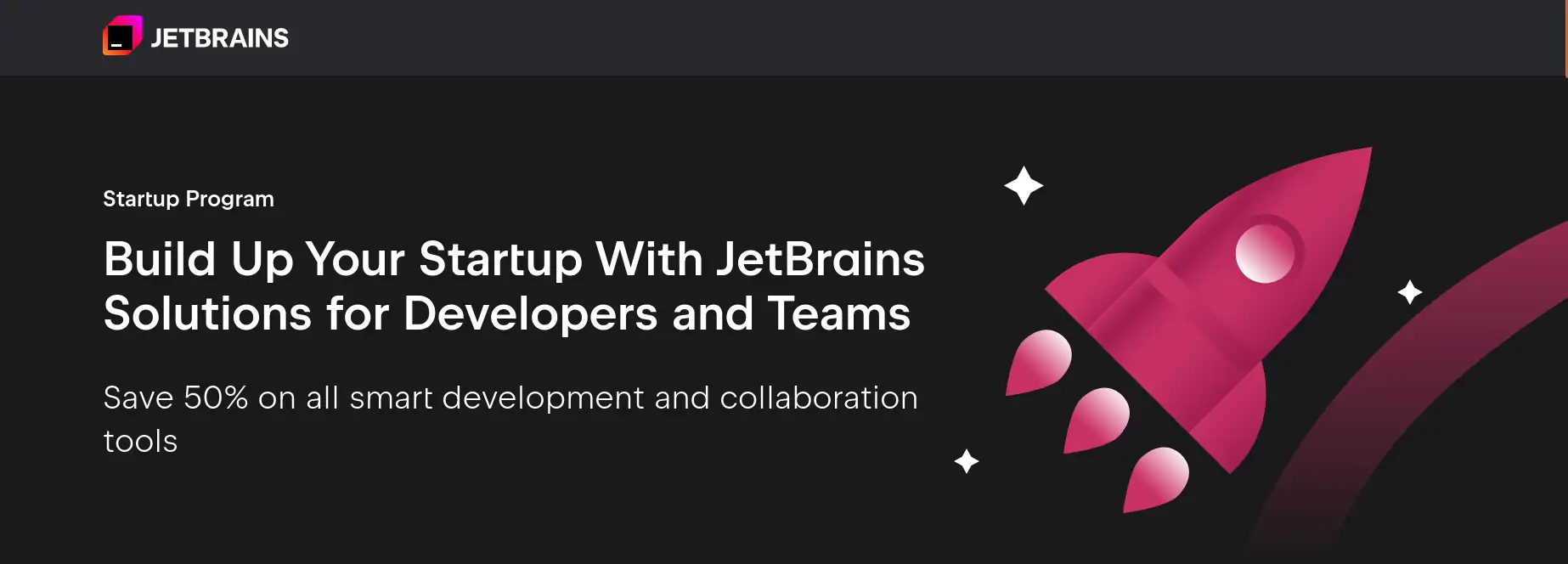 aplica ya mismo al jetbrains solutions for startups 